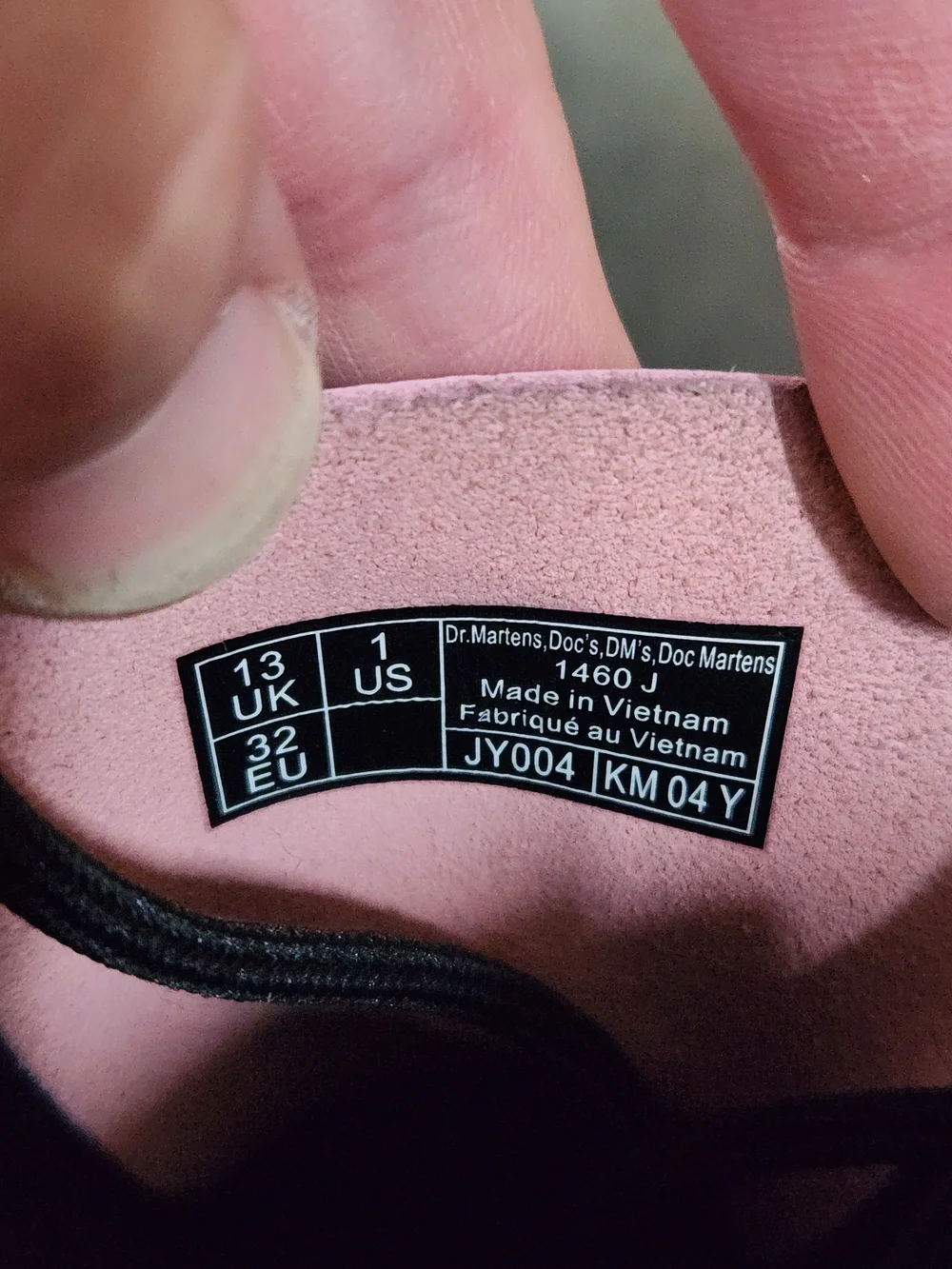 Dr. Martens Pink Patent Lace-Up Kids Boots Size 1 Youth